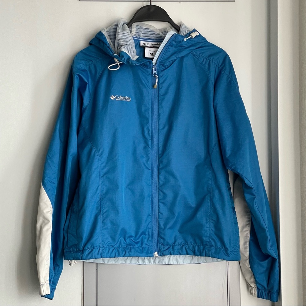 COLUMBIA Vibrant Blue Windbreaker Jacket